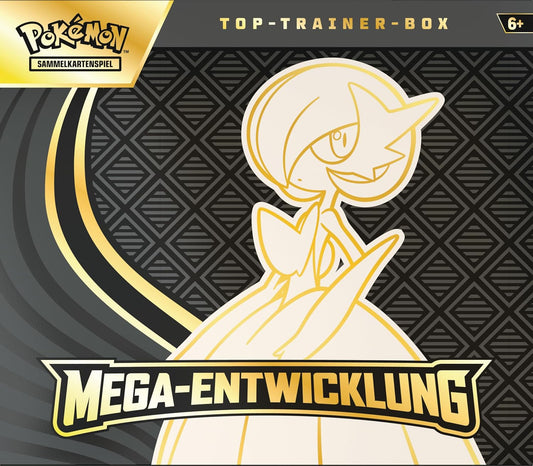 Pokémon-Sammelkartenspiel: Top-Trainer-Box Mega-Entwicklung: Guardevoir (1 Vollbild-Promokarte, 9 Boosterpacks & Zubehör)