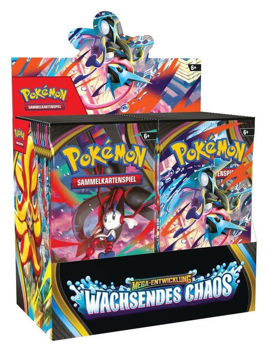 Pokémon-Sammelkartenspiel: Boosterpack-Display Mega-Entwicklung – Wachsendes Chaos (enthält 36 Boosterpacks)