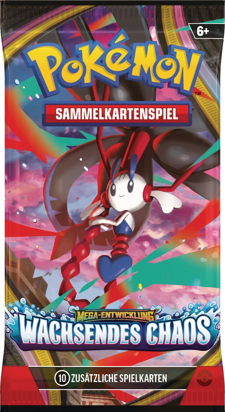 Pokémon-Sammelkartenspiel: Boosterpack-Display Mega-Entwicklung – Wachsendes Chaos (enthält 18 Boosterpacks)
