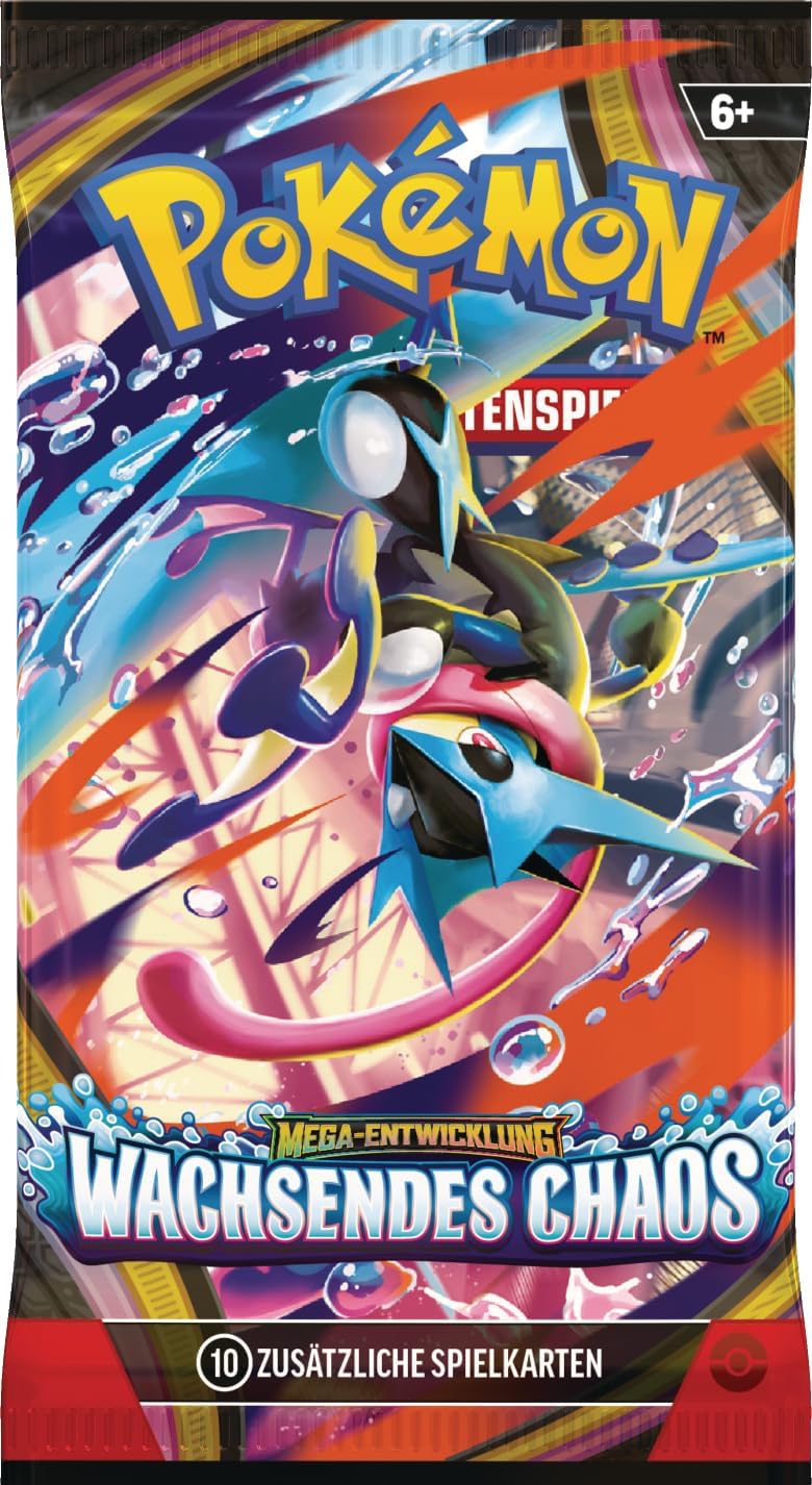 Pokémon-Sammelkartenspiel: Boosterpack-Display Mega-Entwicklung – Wachsendes Chaos (enthält 18 Boosterpacks)