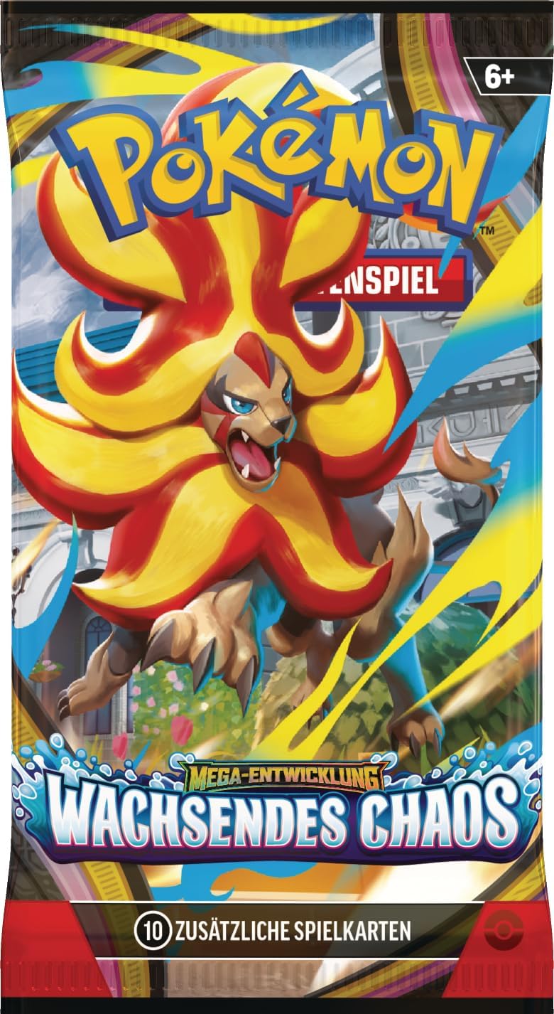 Pokémon-Sammelkartenspiel: Boosterpack-Display Mega-Entwicklung – Wachsendes Chaos (enthält 18 Boosterpacks)