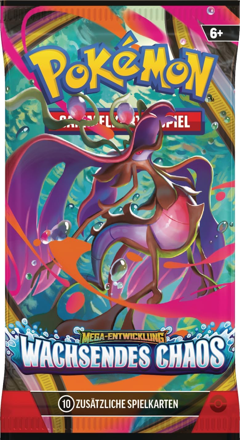 Pokémon-Sammelkartenspiel: Boosterpack-Display Mega-Entwicklung – Wachsendes Chaos (enthält 18 Boosterpacks)