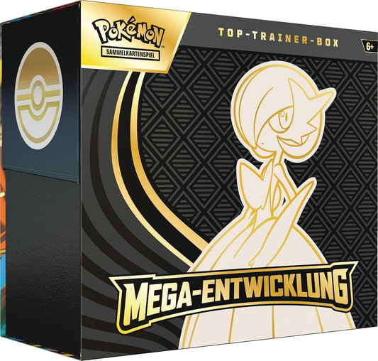 Pokémon-Sammelkartenspiel: Top-Trainer-Box Mega-Entwicklung: Guardevoir (1 Vollbild-Promokarte, 9 Boosterpacks & Zubehör)